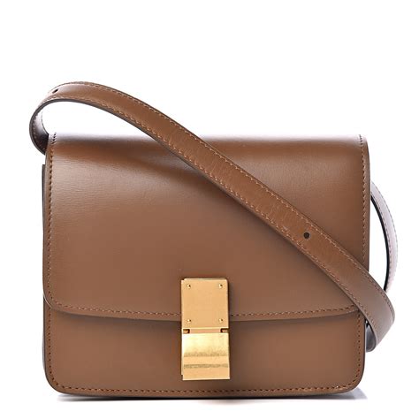 CELINE Box Calfskin Small Classic Box Bag Camel.